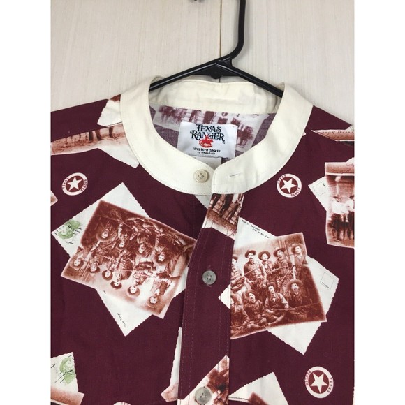 WRANGLER TEXAS RANGER Men's Multi-Colored Graphic Long Sleeve Western Shirt L/G - Picture 3 of 12